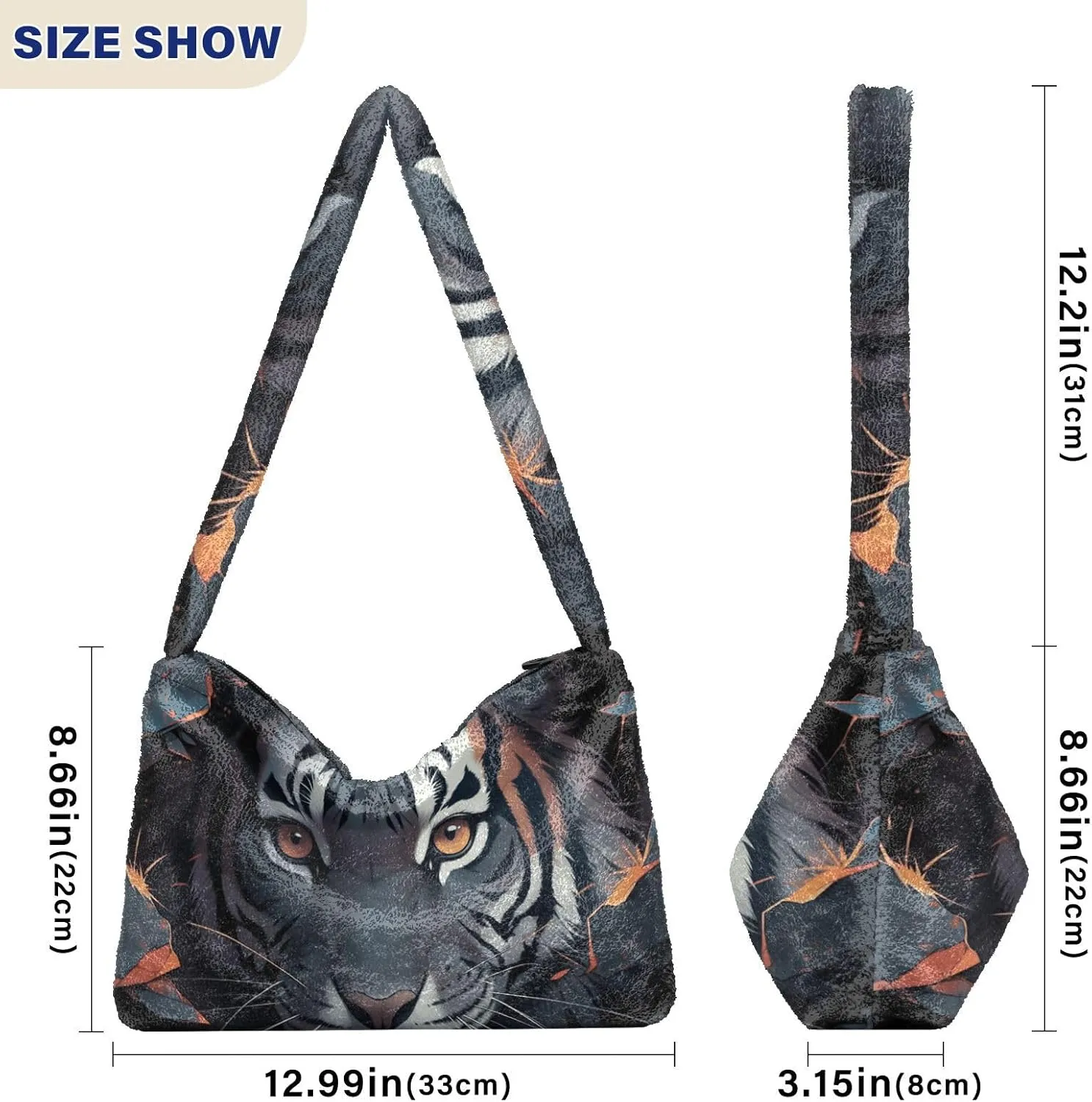 White Cute Dog Green Paper Womens Shoulder Handbags, Underarm Shoulder Bag, Book Totes for Women