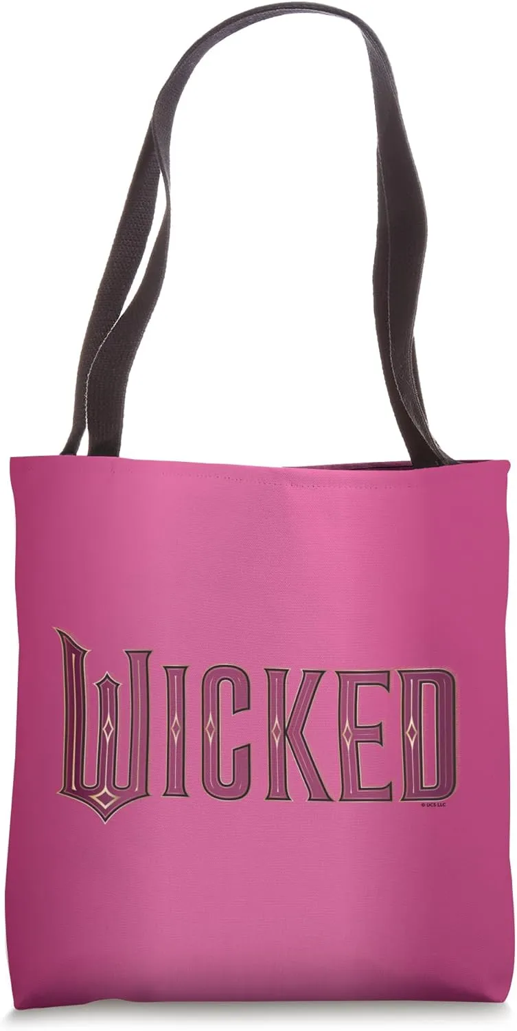 Wicked Movie Logo Glinda Pink And Gold Tote Bag