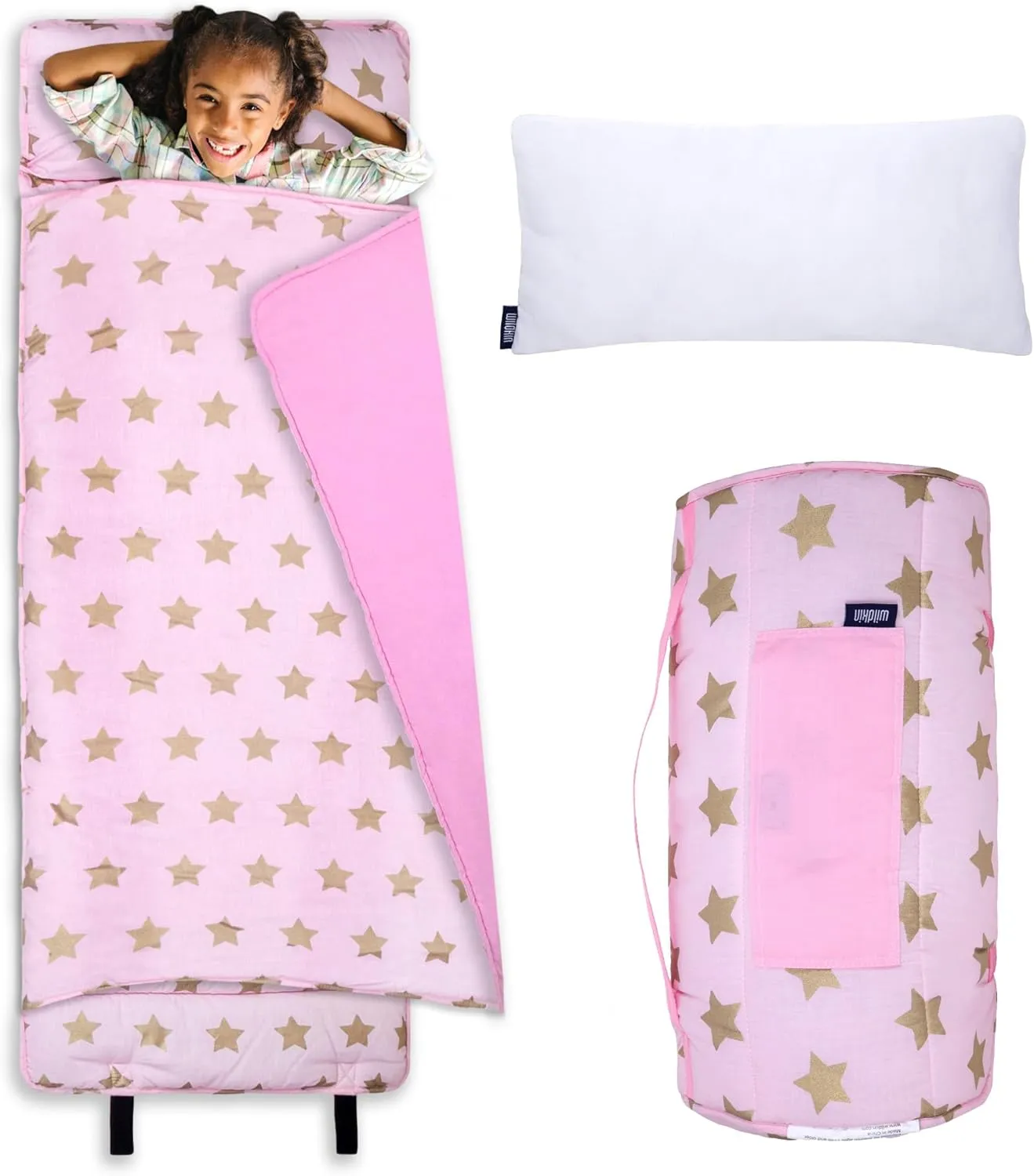 Wildkin Kids Original Nap Mat – Cozy Kids Sleep Mat with Pillow, ideal for School & Travel