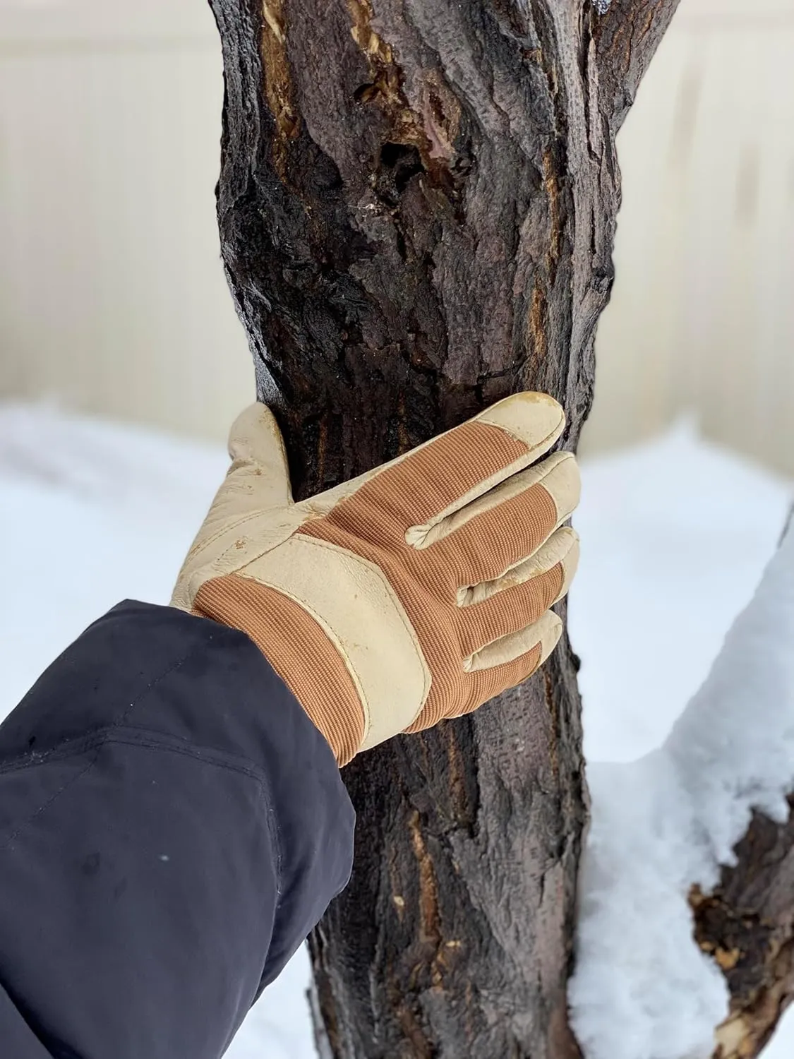 WINTER LINED Gloves for Men -168 Leather Work Gloves Working Winter Warm For Women & Men 168