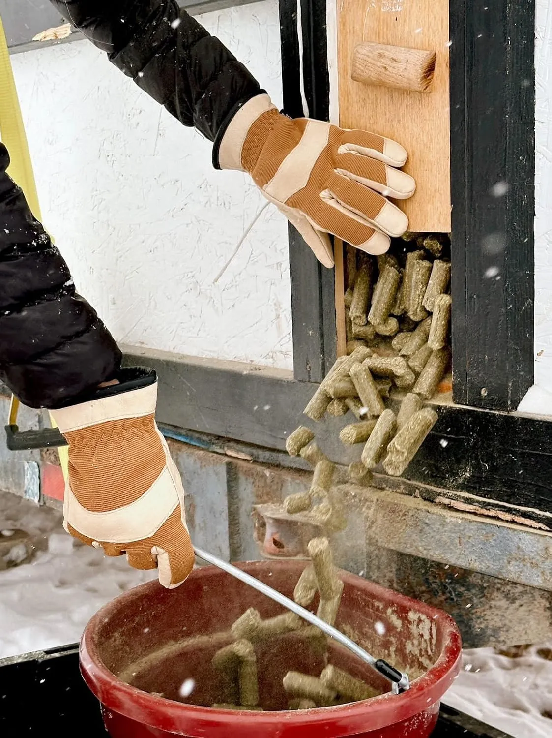 WINTER LINED Gloves for Men -168 Leather Work Gloves Working Winter Warm For Women & Men 168
