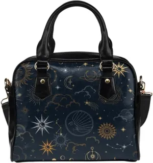 Witchy Purse, Goblincore Mushroom Handbag, Pentacle, Fairycore, Witchcore, Pagan Accessories, Celestial, Vegan Leather Bag