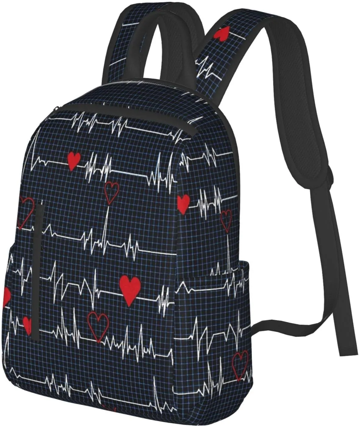 Women men casual lightweight travel laptop backpack outdoor daypack backpacks for business hiking camping (for Calling All Nurses Heart Beat)