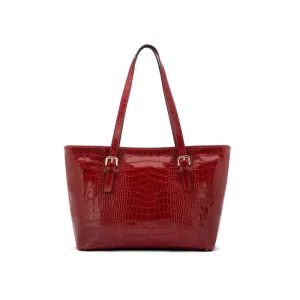 Women's 13" Laptop Workbag - Red Croc-Effect
