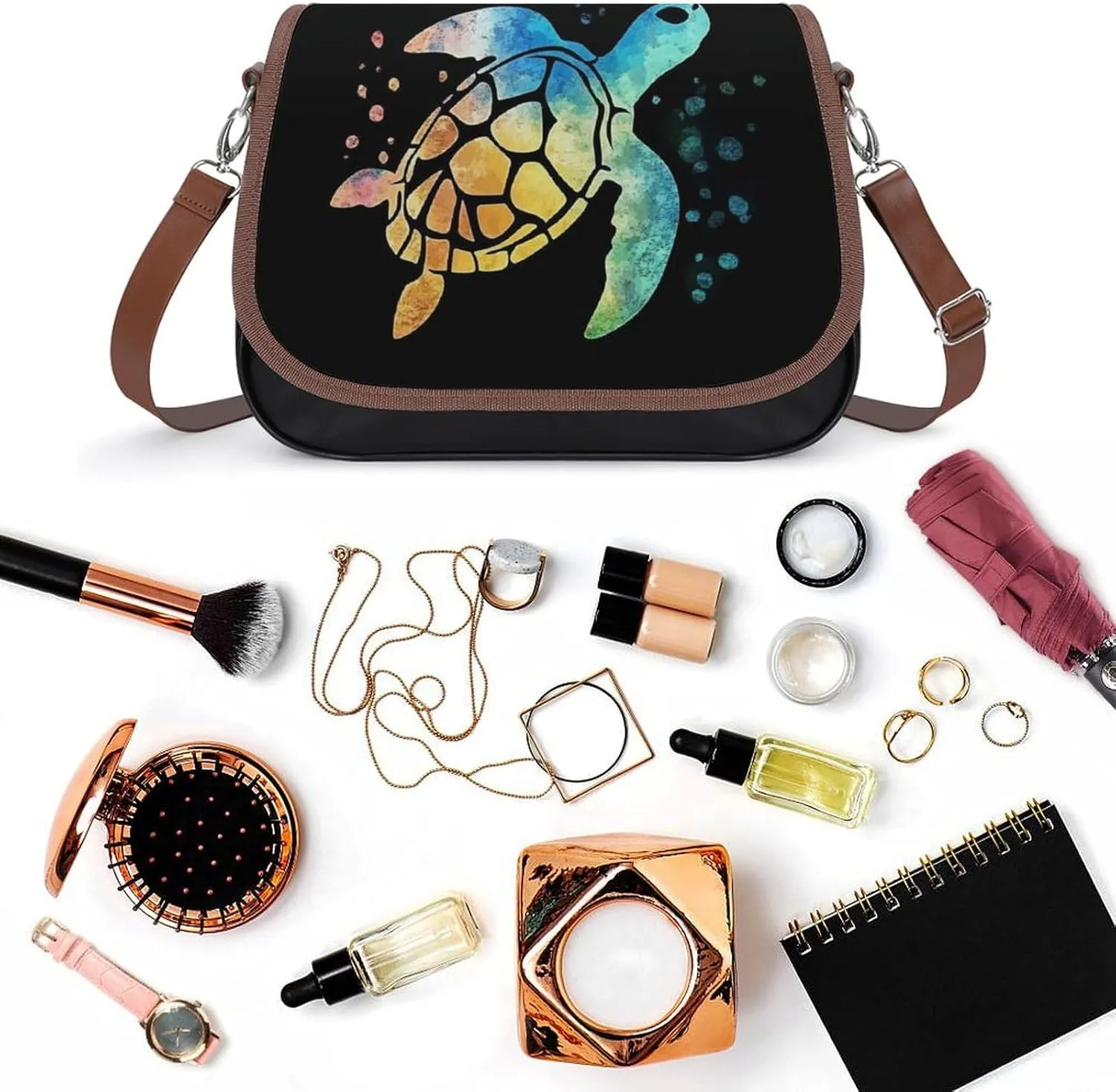 Women's Casual Crossbody Bag, Waterproof Leather Shoulder Purse Handbags for Work Travel