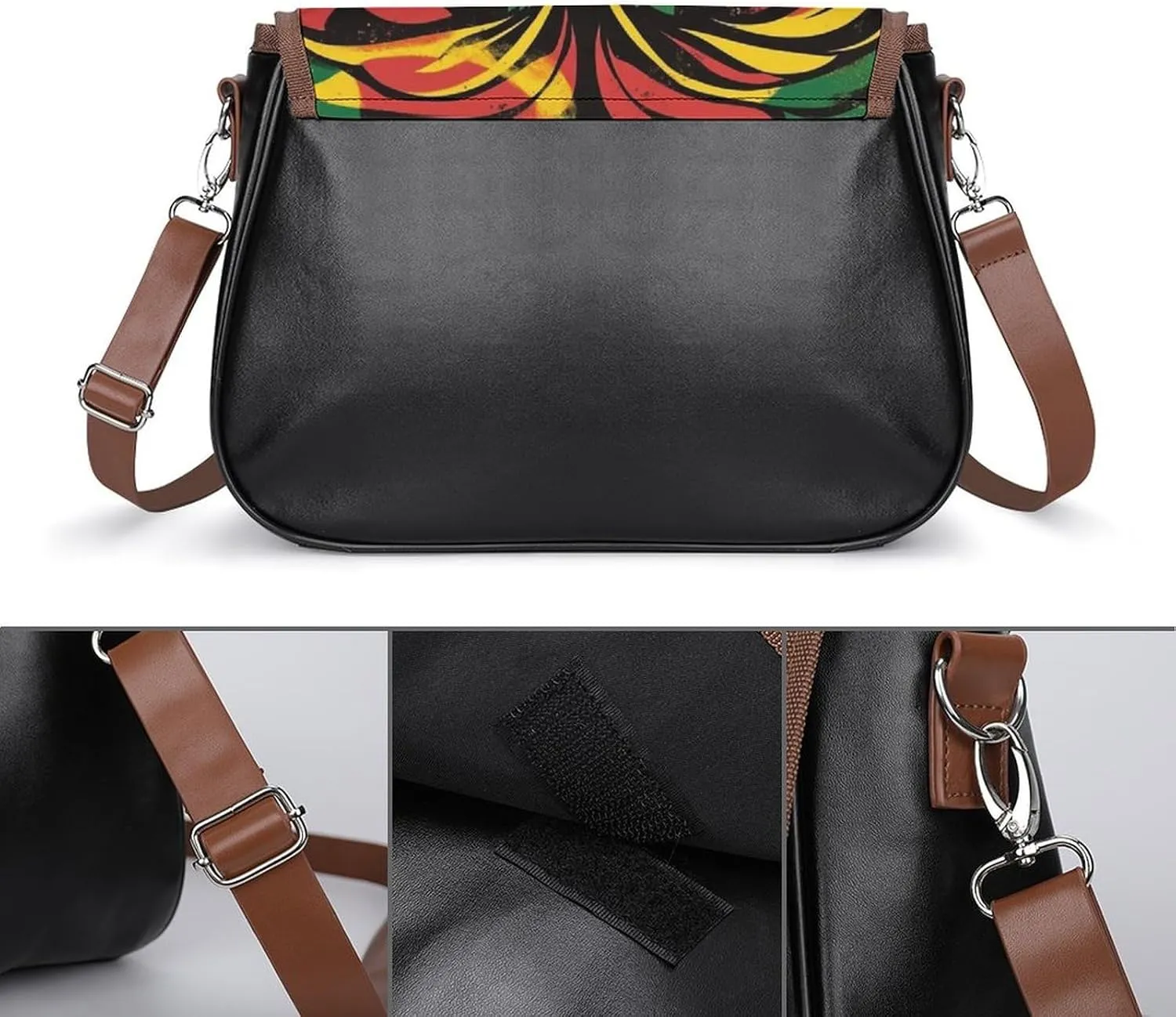 Women's Casual Crossbody Bag, Waterproof Leather Shoulder Purse Handbags for Work Travel
