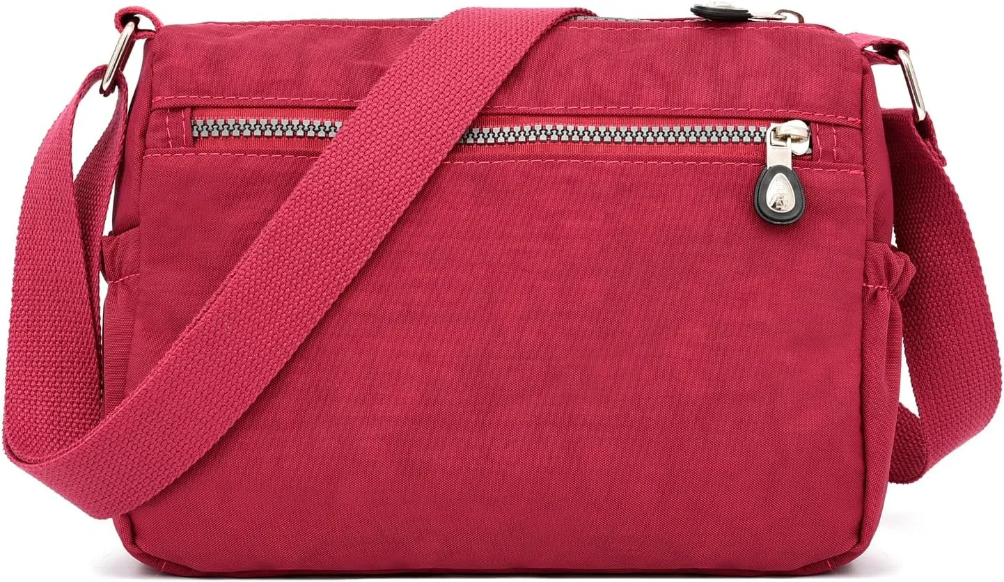 Women's Crossbody Bag with Zipper Pockets, Adjustable Strap,A gift for mom