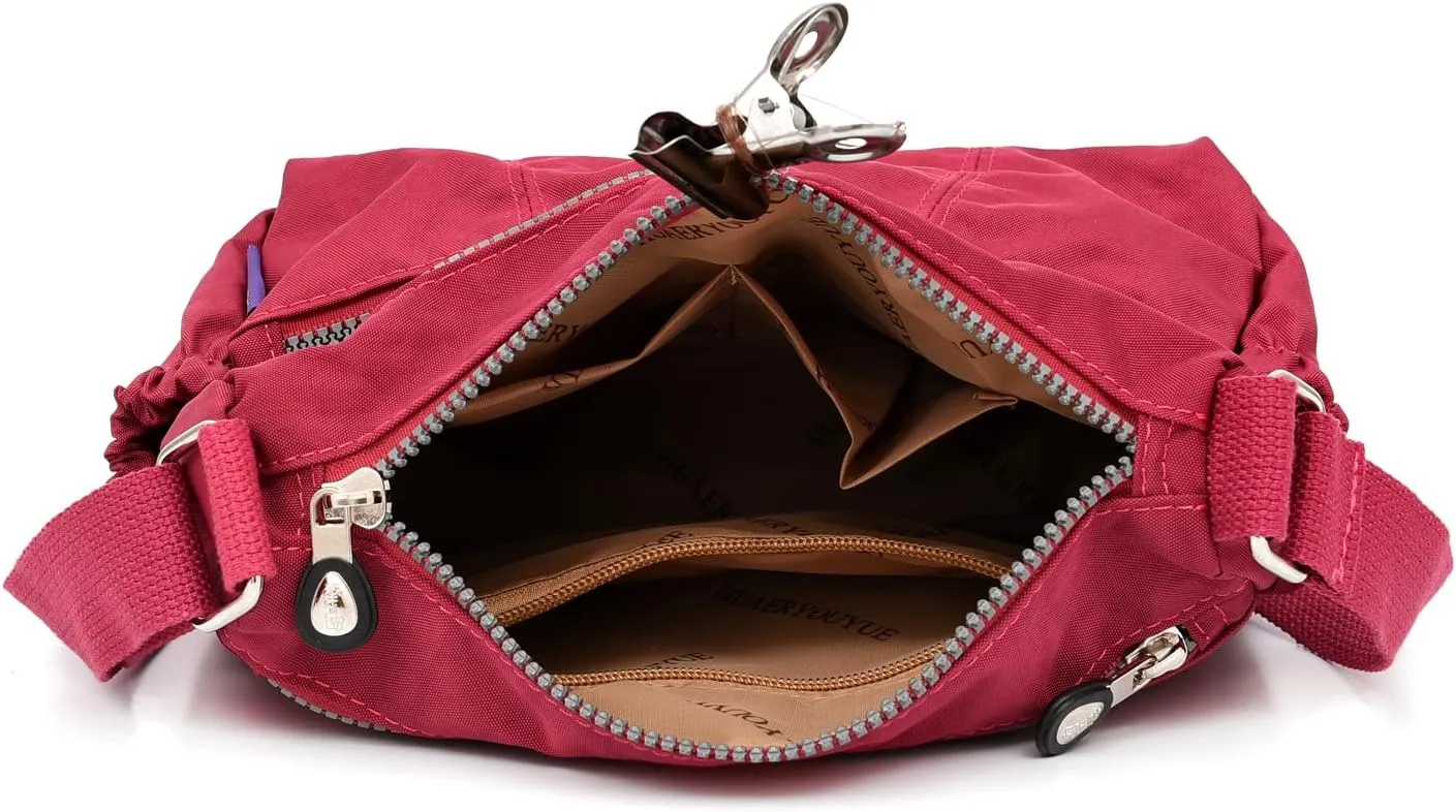 Women's Crossbody Bag with Zipper Pockets, Adjustable Strap,A gift for mom
