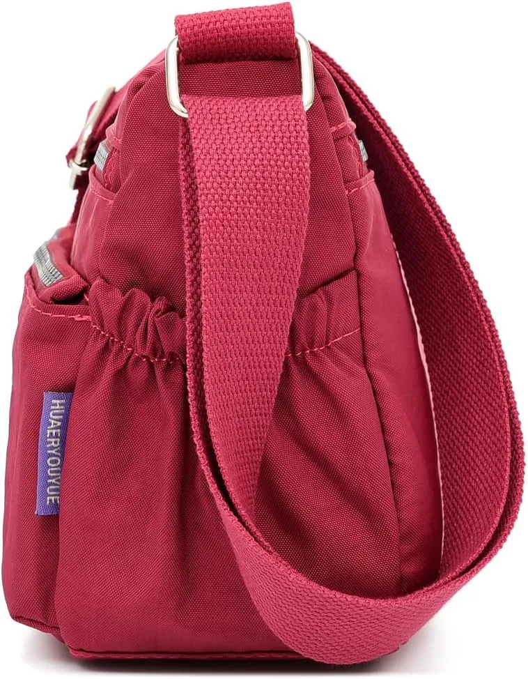 Women's Crossbody Bag with Zipper Pockets, Adjustable Strap,A gift for mom