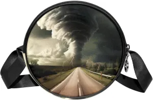 Women's Crossbody Handbags, Travel Purse, Road and Tornado