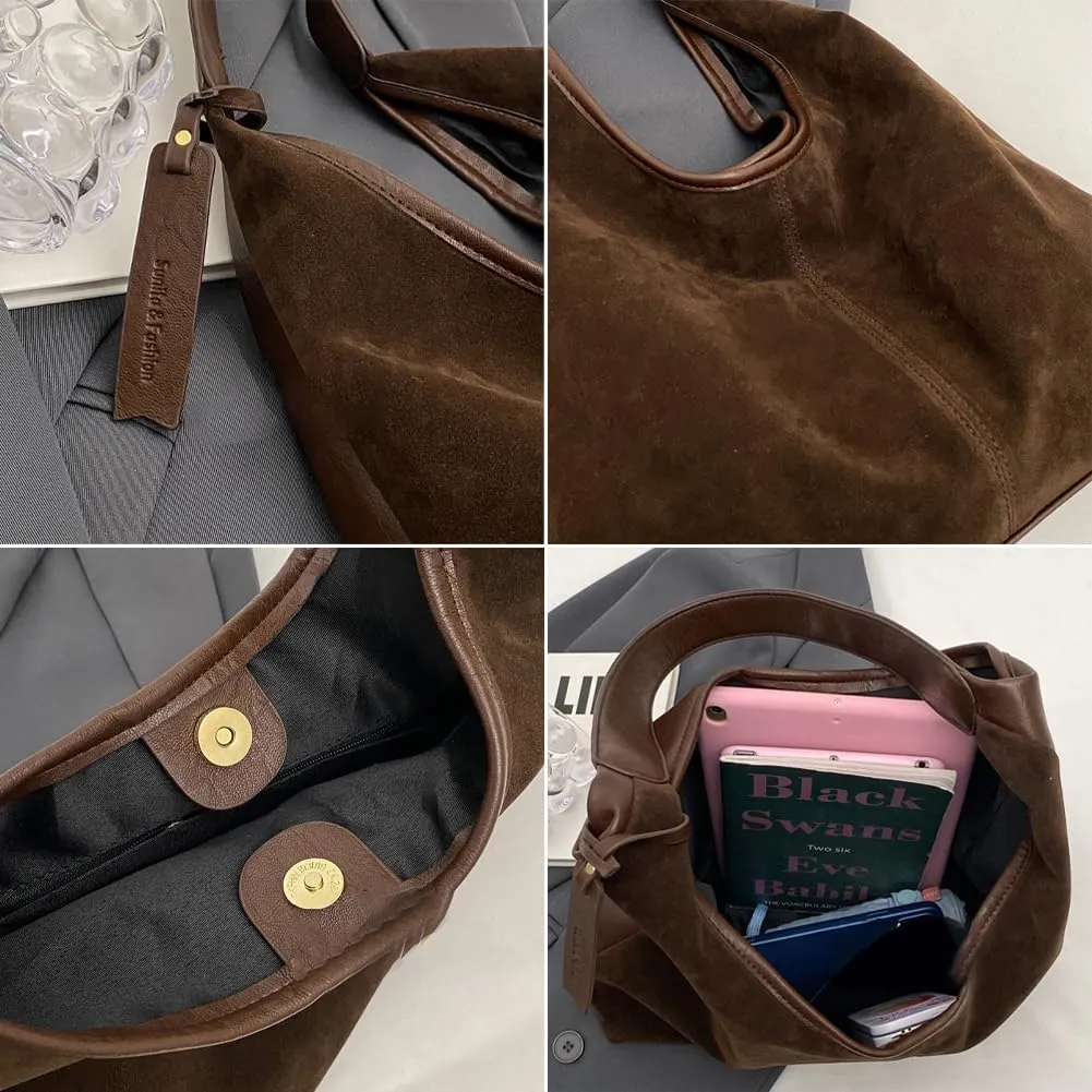 Womens Fashion Shoulder Bags Large Tote Bag Retro Purse Handbag Casual Work Ladies Top Handle Satchel