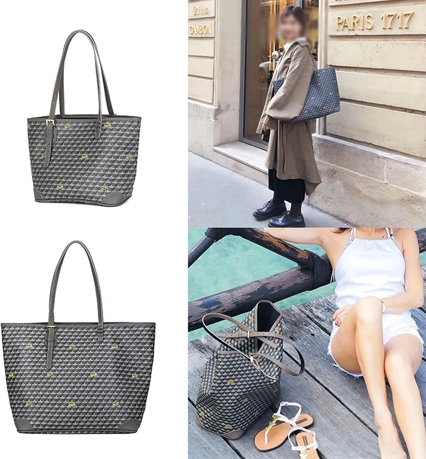 Women's Handbags Tote Bags for Women Large Capacity Female Shoulder Bags PU Leather Ladies Handbags(A,Large)