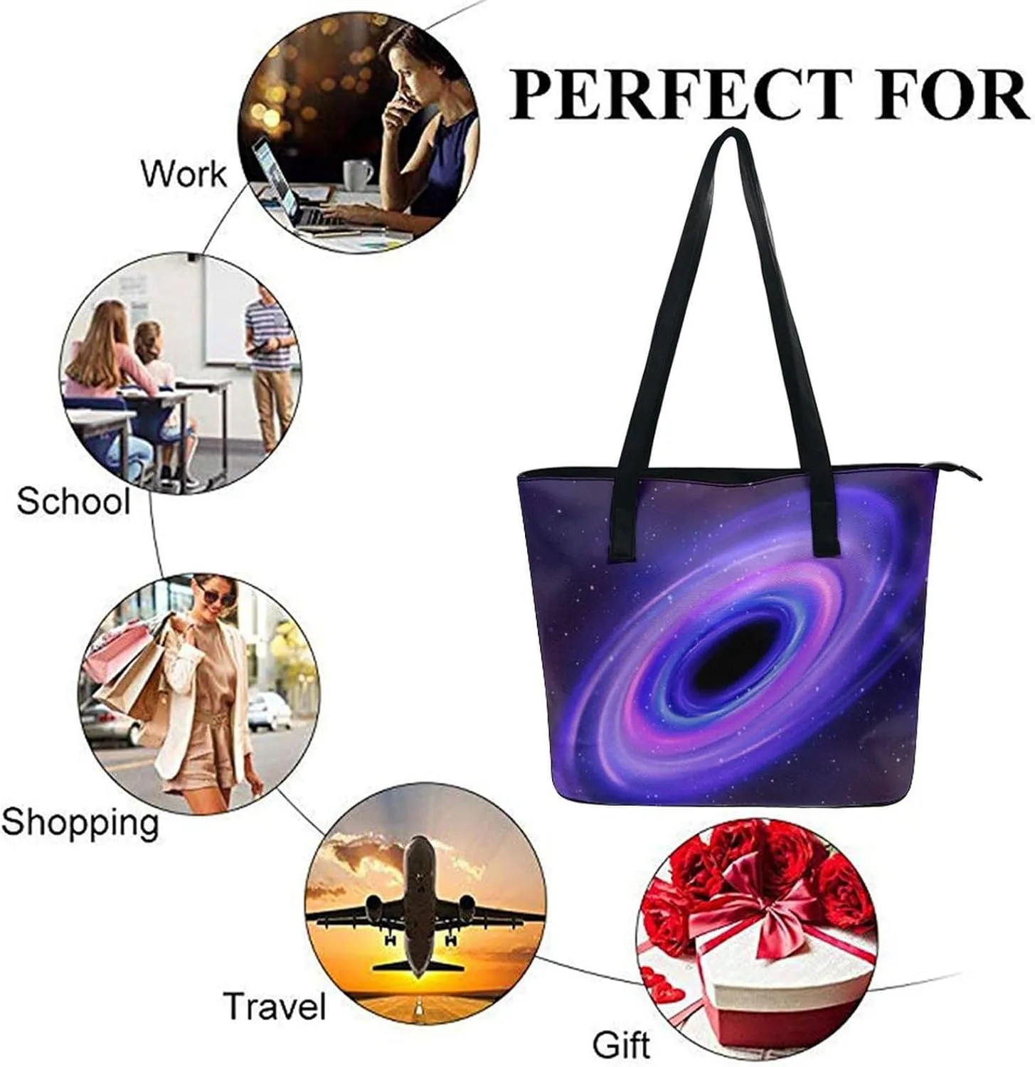 Women's Leather Large Capacity Work Tote Bag Handbags Big Commuter Bag