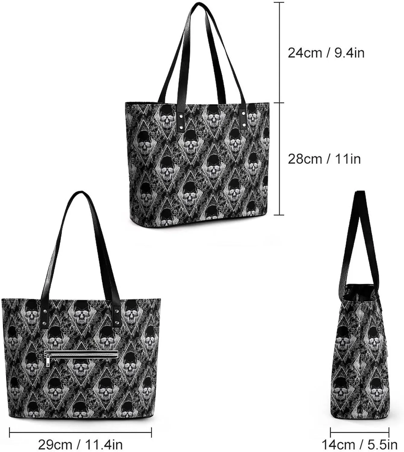Women's Leather Large Capacity Work Tote Bags Handbags Big Commuter Bag