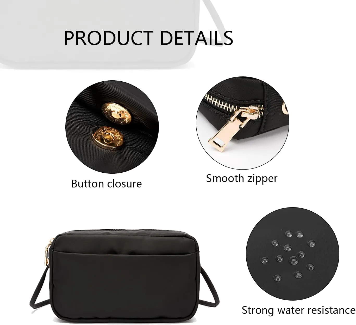 Womens nylon Crossbody Bag Small Shoulder Handbags Ladies Designer Satchel Purse