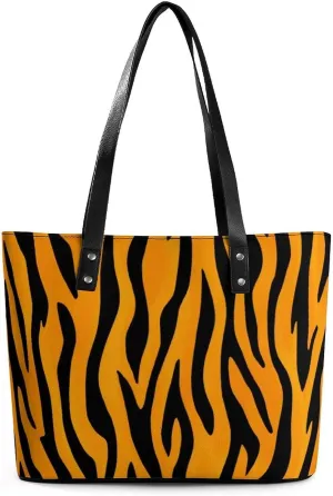 Women's Portable Tote Bag Trendy Modern Leather Handbag For Work Weekend