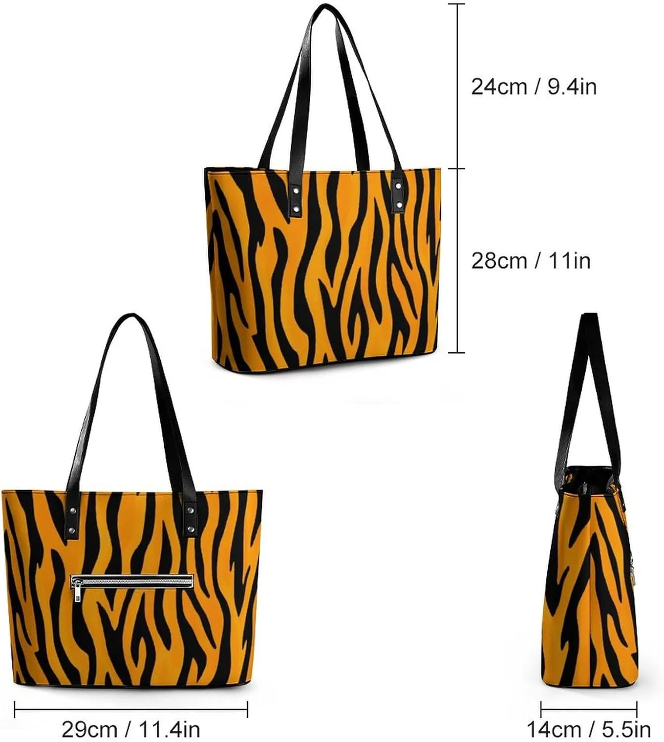 Women's Portable Tote Bag Trendy Modern Leather Handbag For Work Weekend
