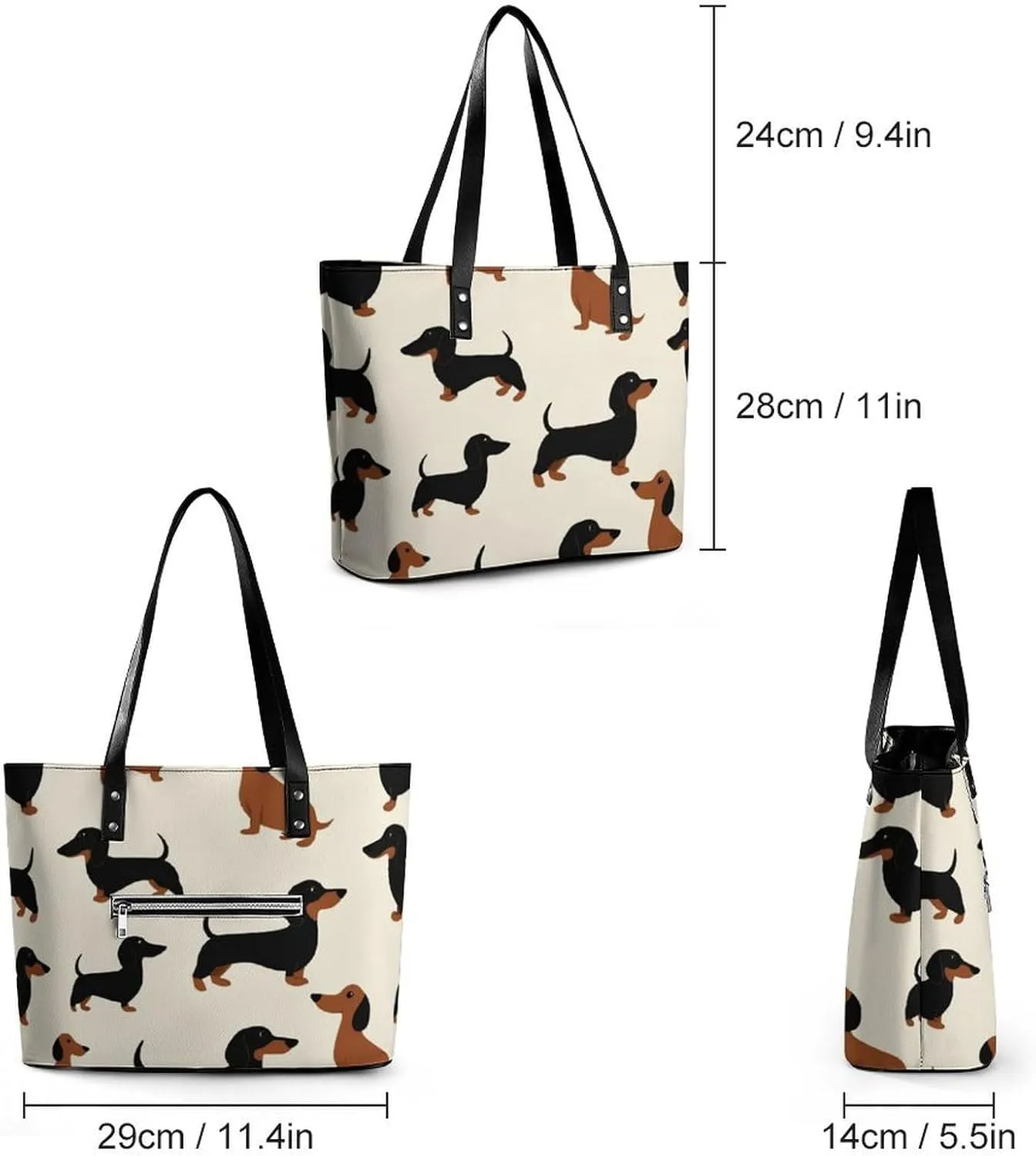 Women's Portable Tote Bag Trendy Modern Leather Handbag For Work Weekend