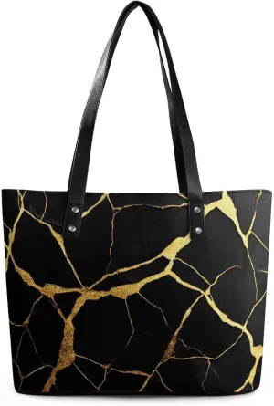 Women's Portable Tote Bag Trendy Modern Leather Handbag For Work Weekend