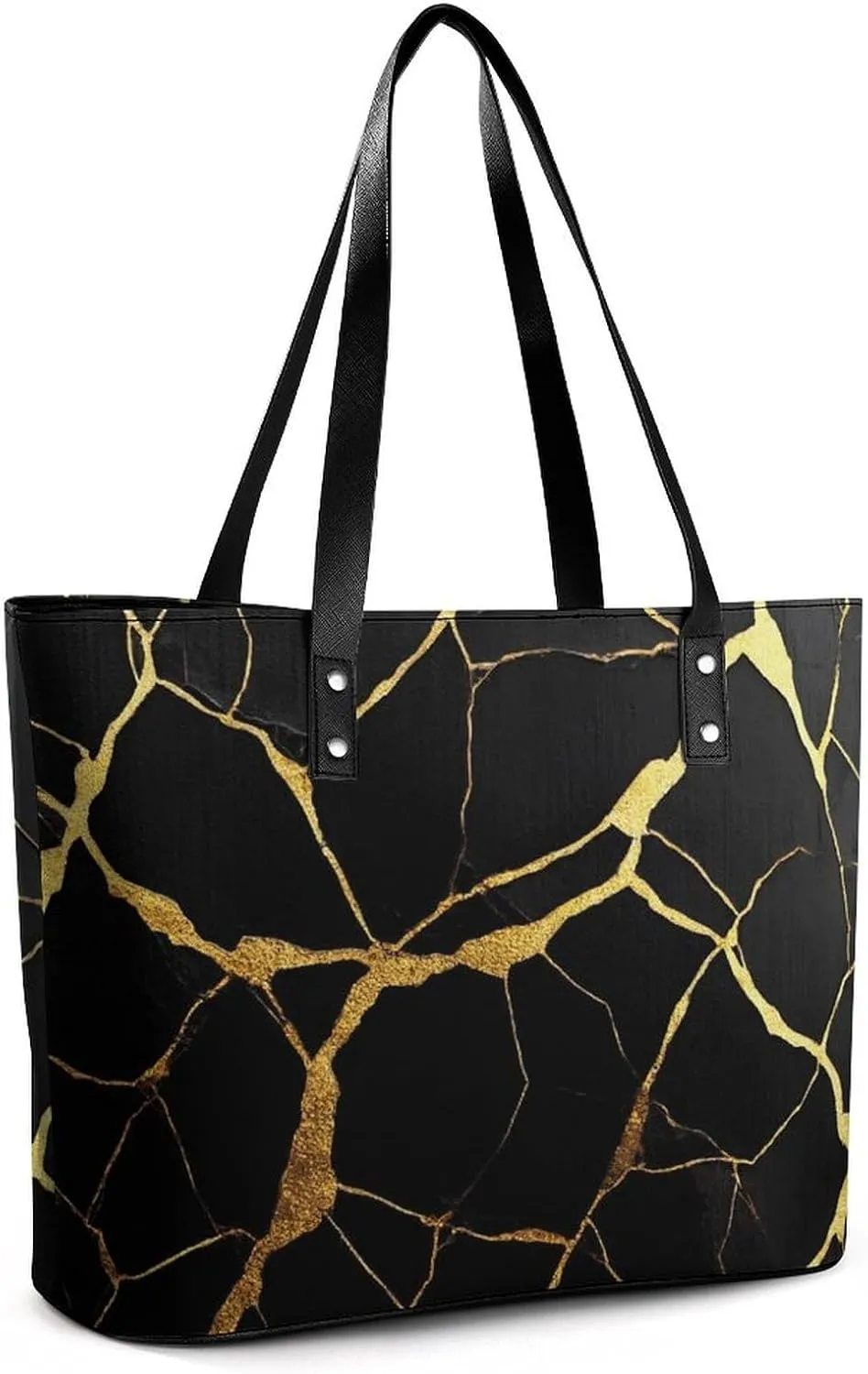 Women's Portable Tote Bag Trendy Modern Leather Handbag For Work Weekend