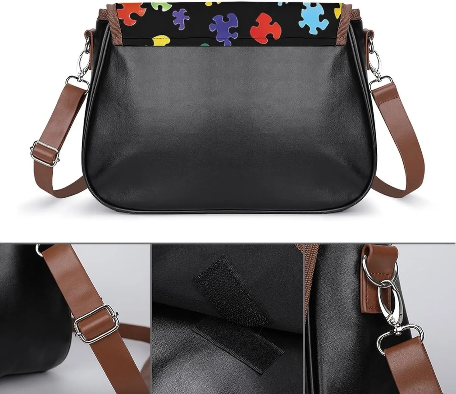Womens PU Leather Crossbody Bag Lightweight Cellphone Purse Handbags with Adjustable Strap