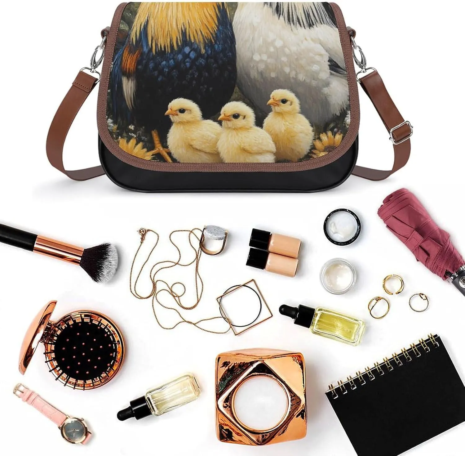 Womens Small Crossbody Purse with Adjustable Strap, Pu Leather Shoulder Bags for Travel Work