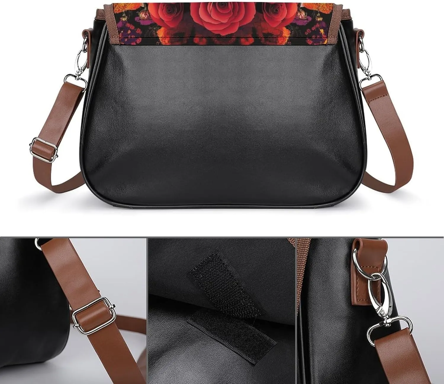 Womens Small Crossbody Purse with Adjustable Strap, Pu Leather Shoulder Bags for Travel Work