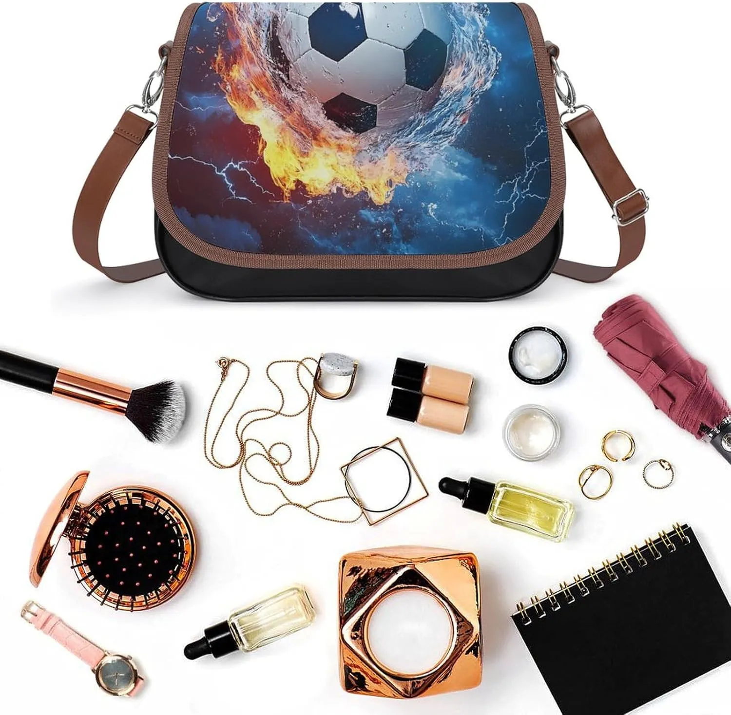 Womens Small Crossbody Purse with Adjustable Strap, Pu Leather Shoulder Bags for Travel Work