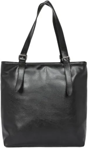 Women's Tote Handbags with Zipper and Handle Shoulder Bags for Work Travel Shopping, Laptop Bag Business Bag Leather Tote Bag Crossbody Bag for Man Woman (Black)