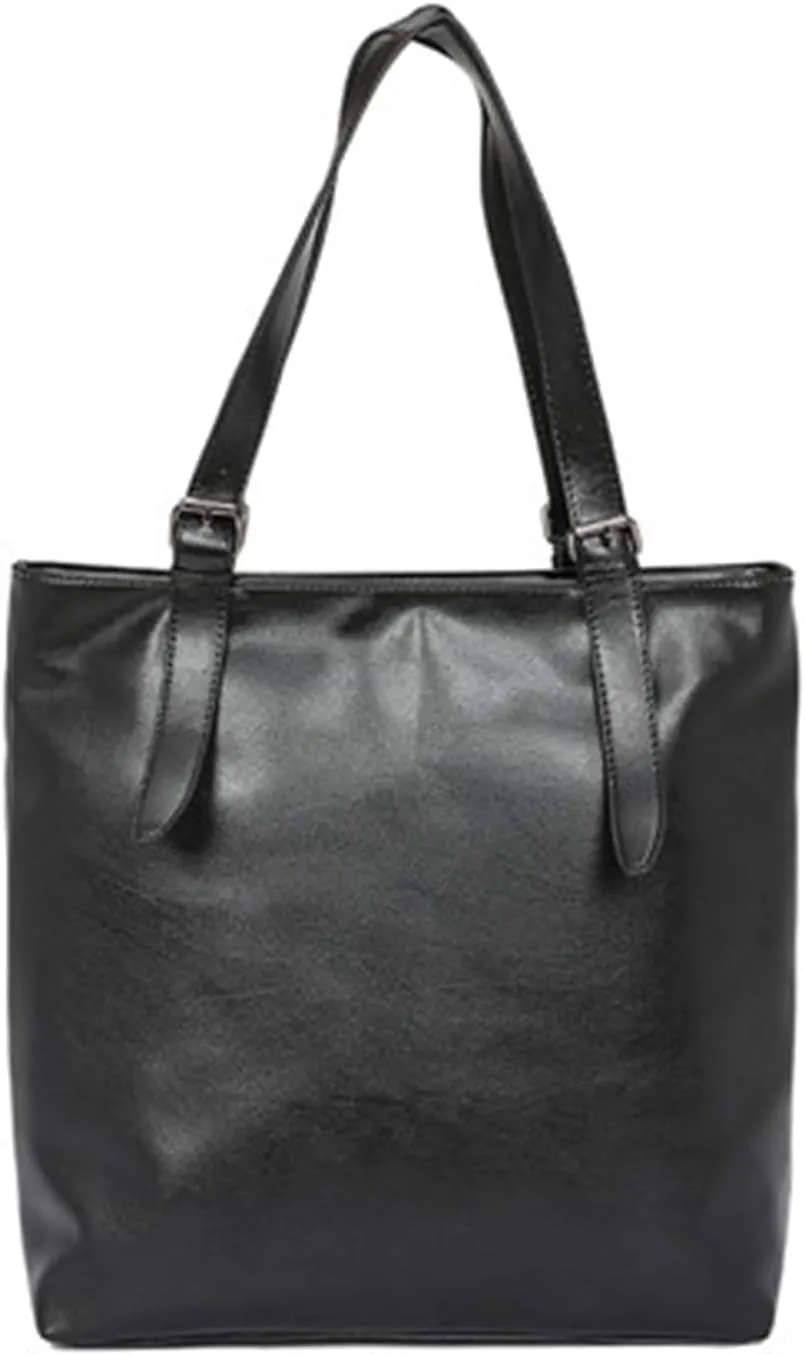 Women's Tote Handbags with Zipper and Handle Shoulder Bags for Work Travel Shopping, Laptop Bag Business Bag Leather Tote Bag Crossbody Bag for Man Woman (Black)