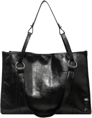 Womens Vintage Shoulder Bags Vegan Leather Crossbody Bag Large Tote Purse Handbag Top Handle Satchel Work