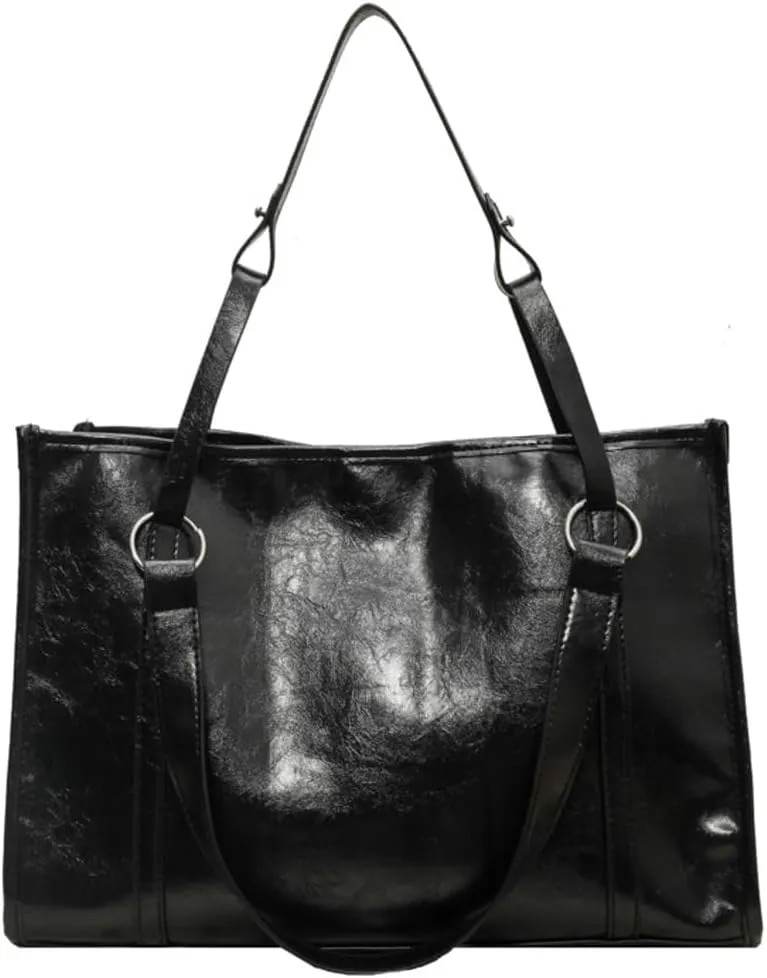 Womens Vintage Shoulder Bags Vegan Leather Crossbody Bag Large Tote Purse Handbag Top Handle Satchel Work