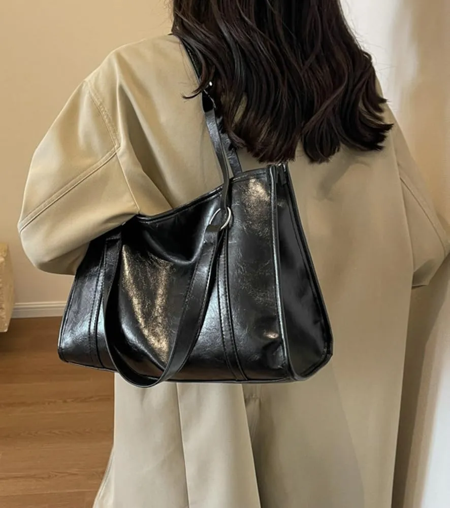 Womens Vintage Shoulder Bags Vegan Leather Crossbody Bag Large Tote Purse Handbag Top Handle Satchel Work