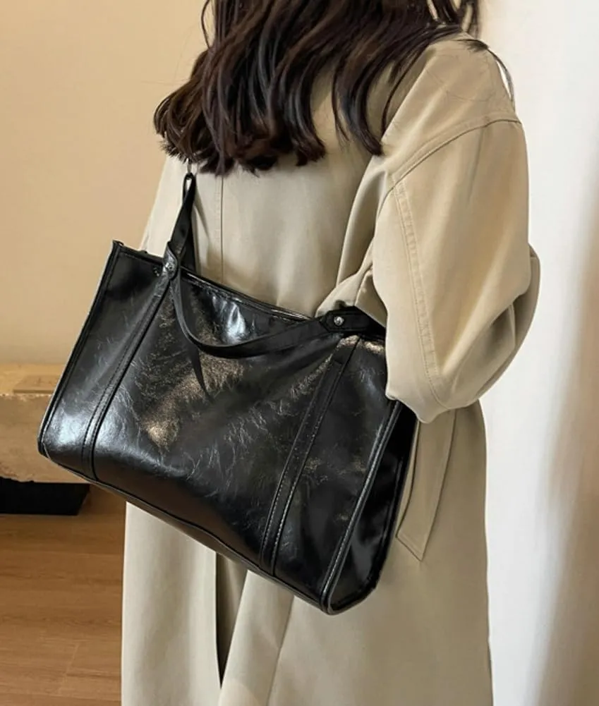 Womens Vintage Shoulder Bags Vegan Leather Crossbody Bag Large Tote Purse Handbag Top Handle Satchel Work