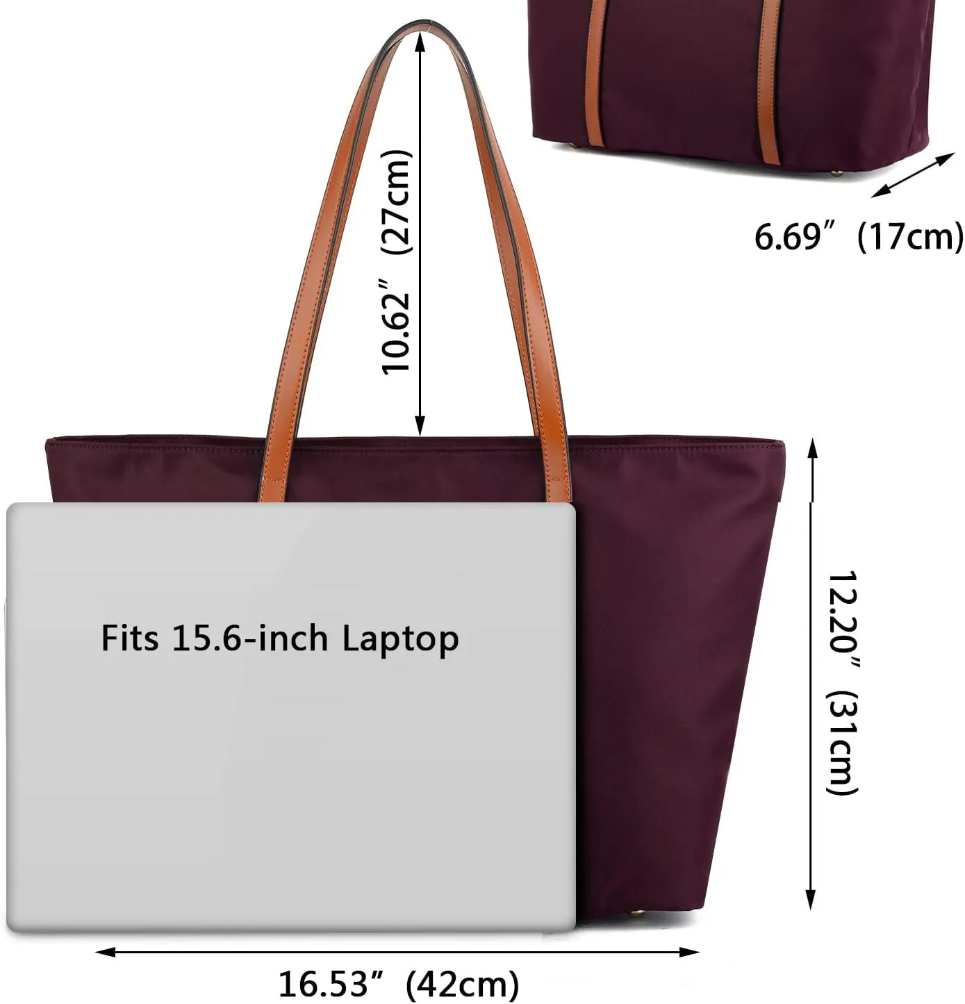YALUXE Women's Nylon Tote Bags Large Capacity Shoulder Bags Work Handbags Purses