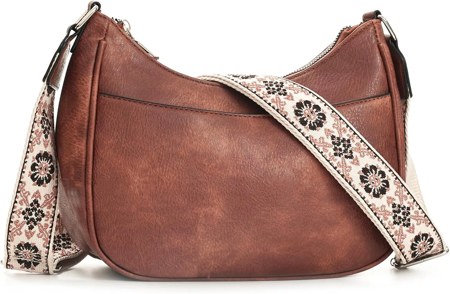 YDSIII Small Crossbody Bags for Women, Women's Cross body Bag with Adjustable Wide Guitar Strap, Vintage Vegan Leather