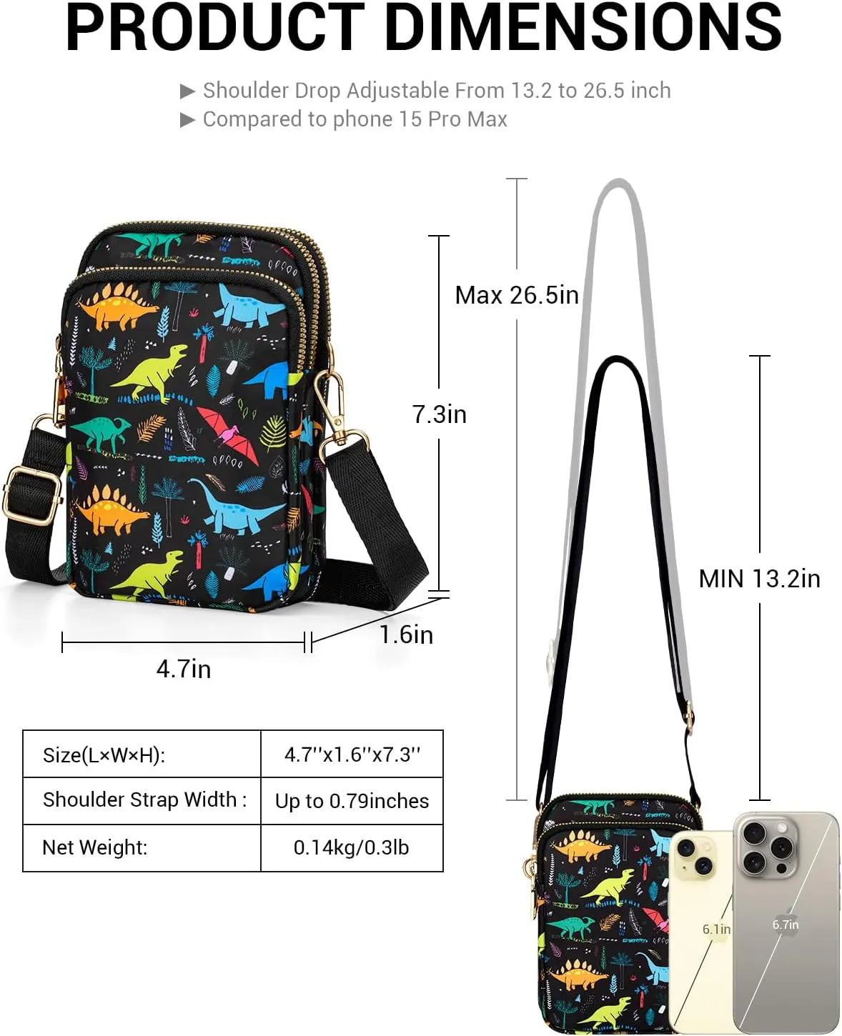 YINHEXI Small Crossbody Bags for Women, Mini Cell Phone Wallet Purse, Shoulder Bag for Women and Men